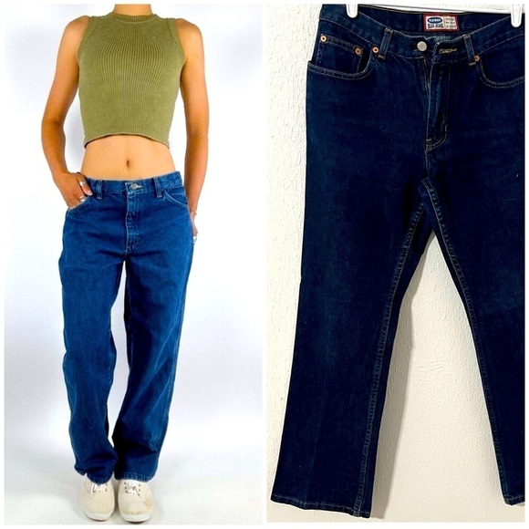 Vintage 80’s Old Navy Women Skater, Grunge, Y2K Denim Bootcut Leg Jeans Size 10 - Picture 1 of 9